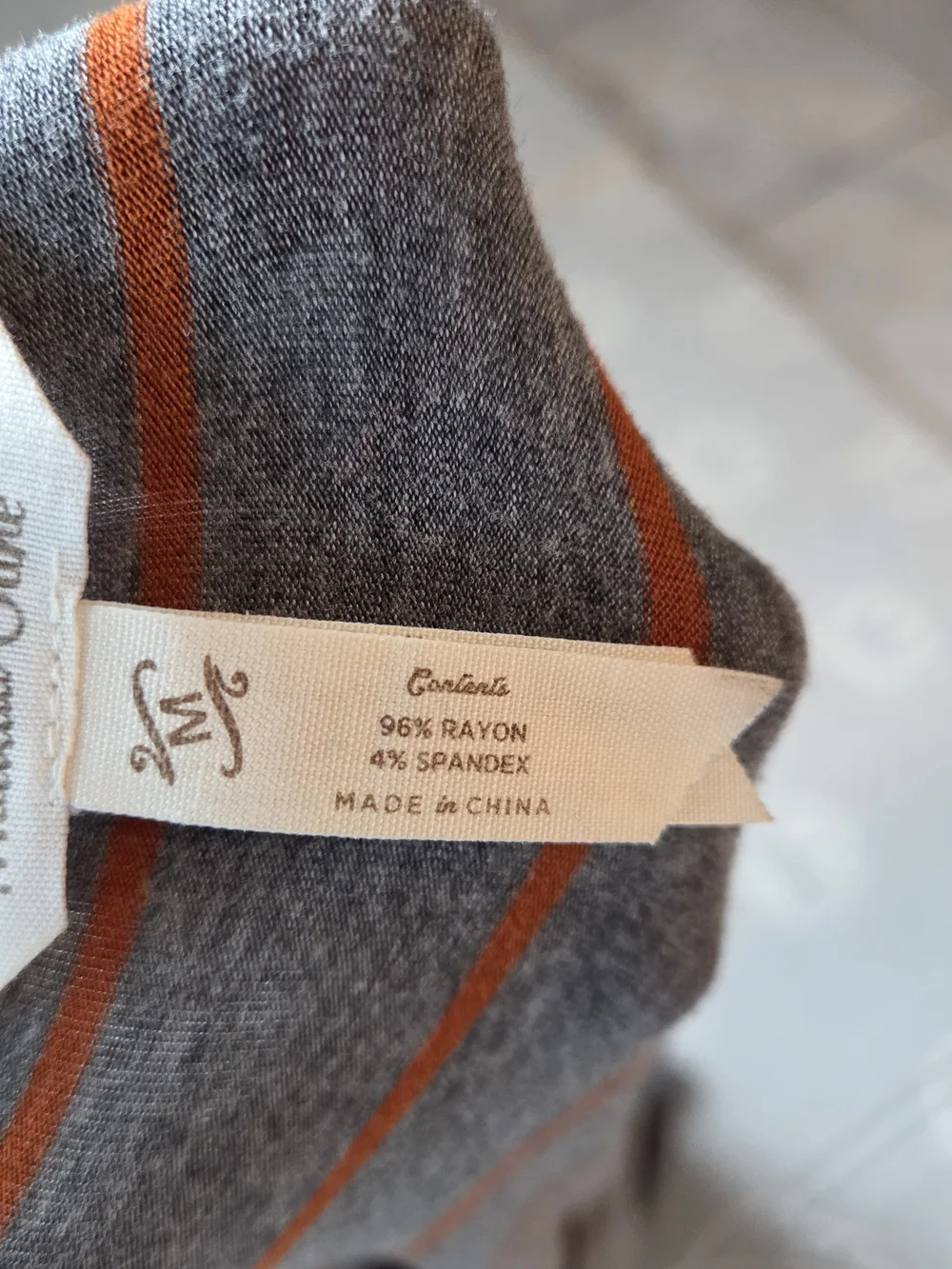 Matilda Jane Womens Striped V Neck Swing Dress Grey Burnt Orange Size Medium